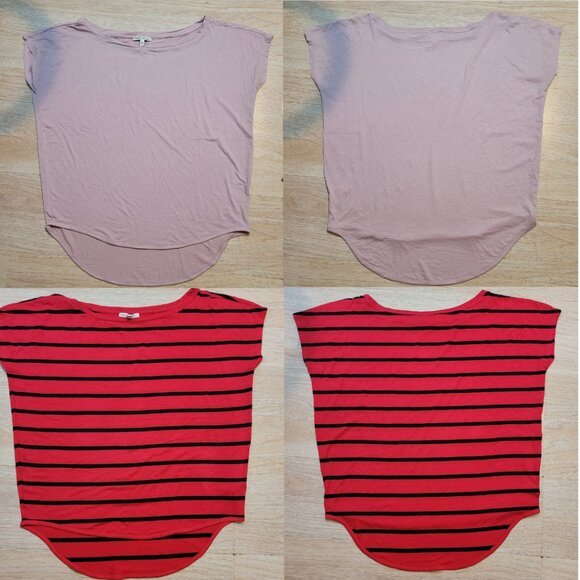 NEW - Lot of 2 Express Basic T-Shirt Top Tee Women Size XS Short Sleeve Summer - Picture 2 of 6